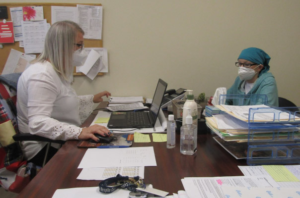 kay-and-lori Kay and Lori take a case management meeting.